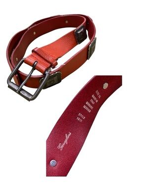 Garuglierie Red Genuine Leather Belt